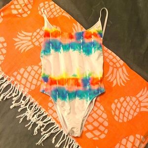 PINK tie dyed one piece